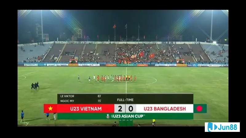 Cầu thủ U23 Bangladesh vs Yemen trên sân thi đấu