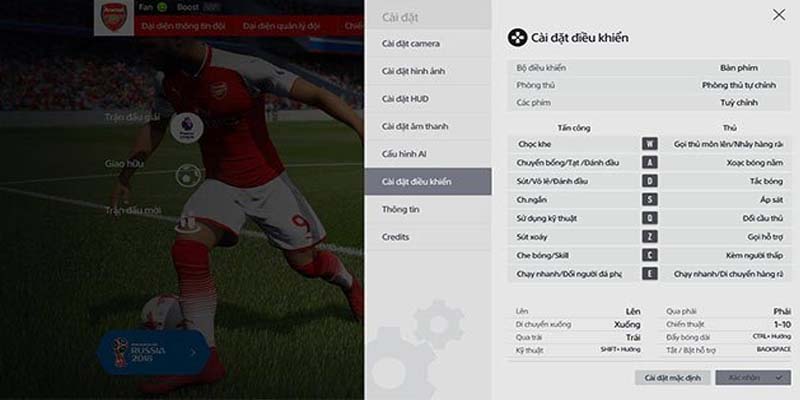 Hướng dẫn cài đặt các phím tắt trong cách chơi chơi FIFA Hướng dẫn cài đặt các phím tắt trong cách chơi chơi FIFA